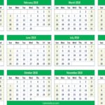 Simple 2018 Yearly Calendar Template Excel To 2018 Yearly Calendar Template Excel Samples
