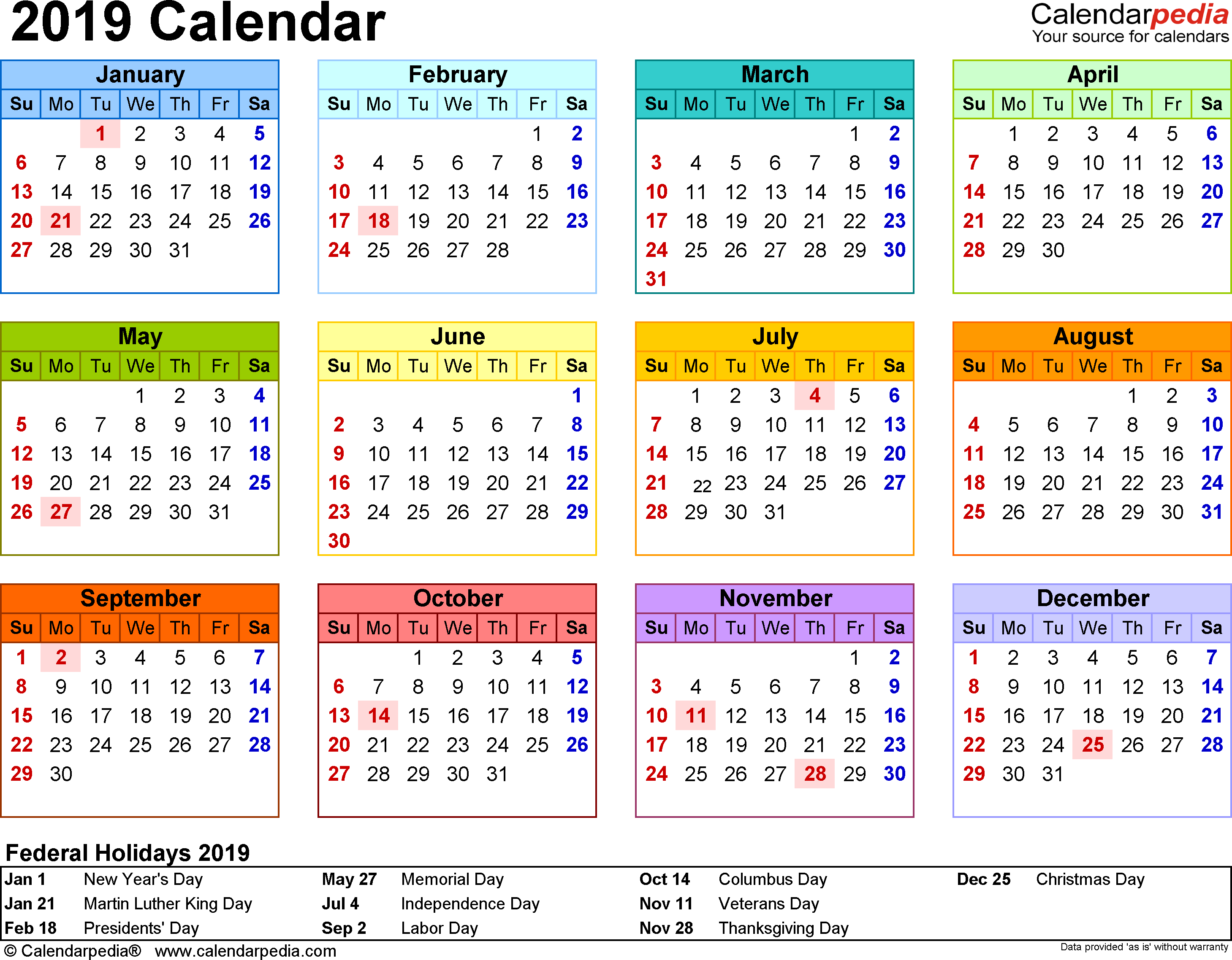 Simple 2019 Calendar Template Excel To 2019 Calendar Template Excel Download