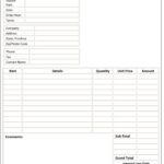 Simple Construction Invoice Template Excel And Construction Invoice Template Excel Xls