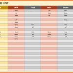 Simple Daily Task List Template Excel With Daily Task List Template Excel Form