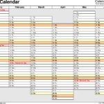 Simple Excel Calendar Template 2018 Intended For Excel Calendar Template 2018 For Free