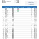 Simple Rent Payment Excel Spreadsheet With Rent Payment Excel Spreadsheet Printable
