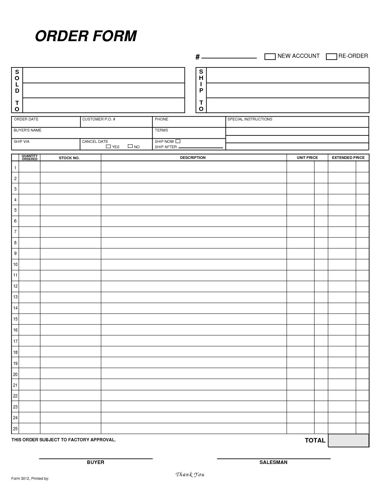 Simple Sales Form Template Excel Within Sales Form Template Excel For Free