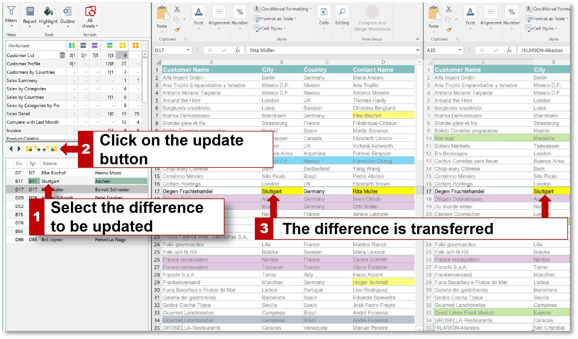 Simple Spreadsheet Compare Office 365 with Spreadsheet Compare Office 365 in Excel