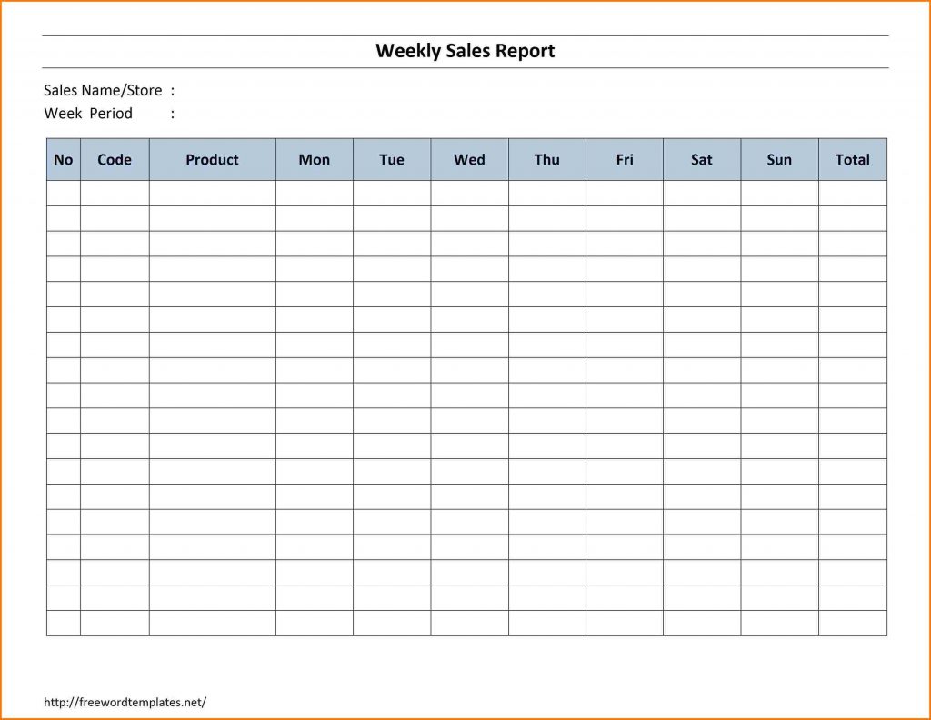 Simple Weekly Sales Report Format In Excel Within Weekly Sales Report Format In Excel Examples