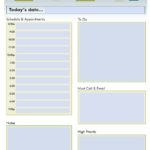 Template for Daily Planner Template Excel within Daily Planner Template Excel Samples