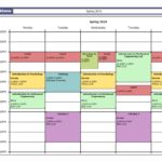 Template For Excel Class Schedule Template Intended For Excel Class Schedule Template Download