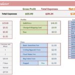 Template For Excel Spreadsheet For Ebay Sales Intended For Excel Spreadsheet For Ebay Sales In Workshhet