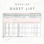 Template For Excel Spreadsheet For Wedding Guest List With Excel Spreadsheet For Wedding Guest List Xls