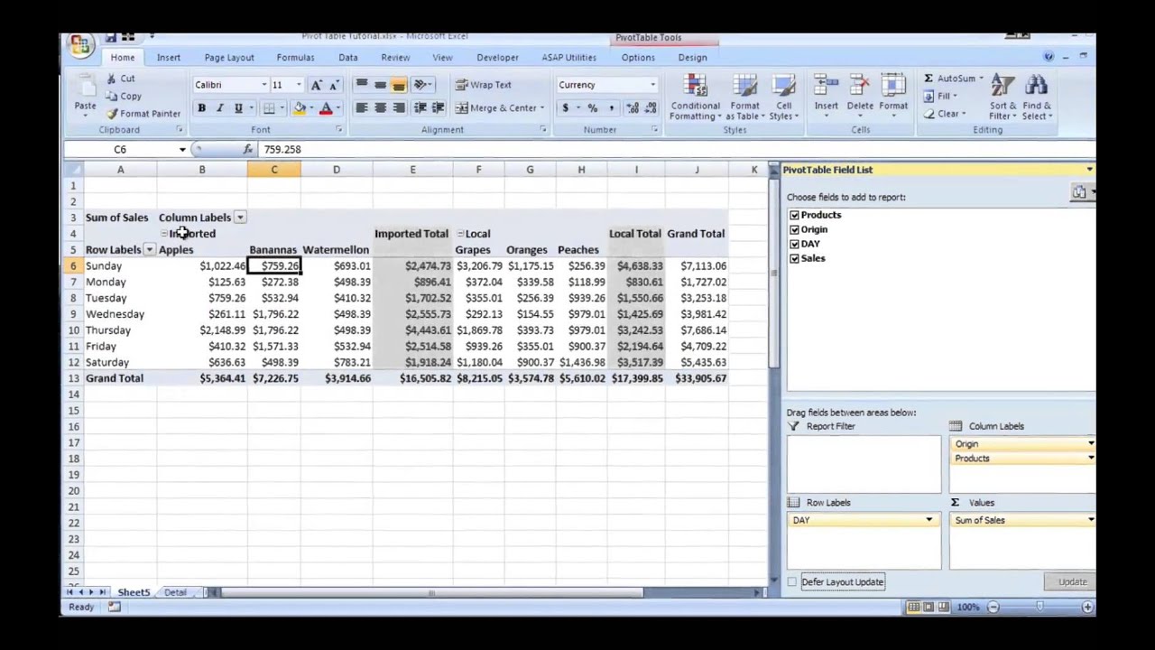 Template For Excel Spreadsheet Pivot Table Within Excel Spreadsheet Pivot Table In Excel