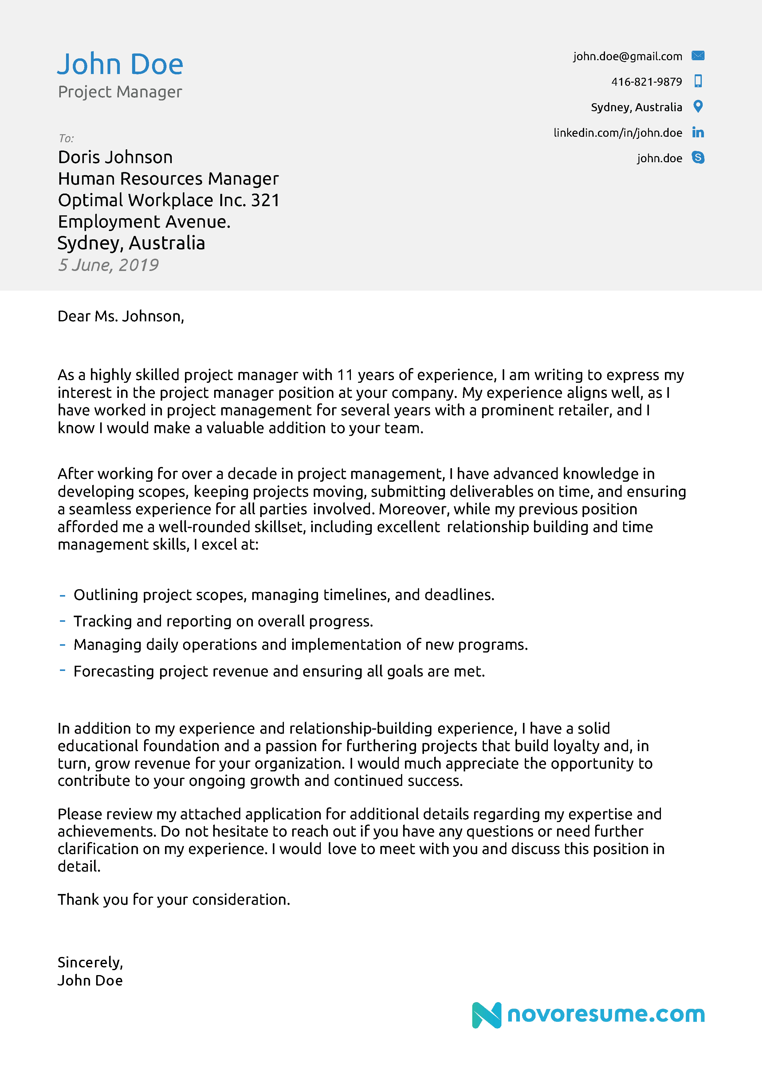 Template For Excellent Cover Letter Example In Excellent Cover Letter Example Download For Free