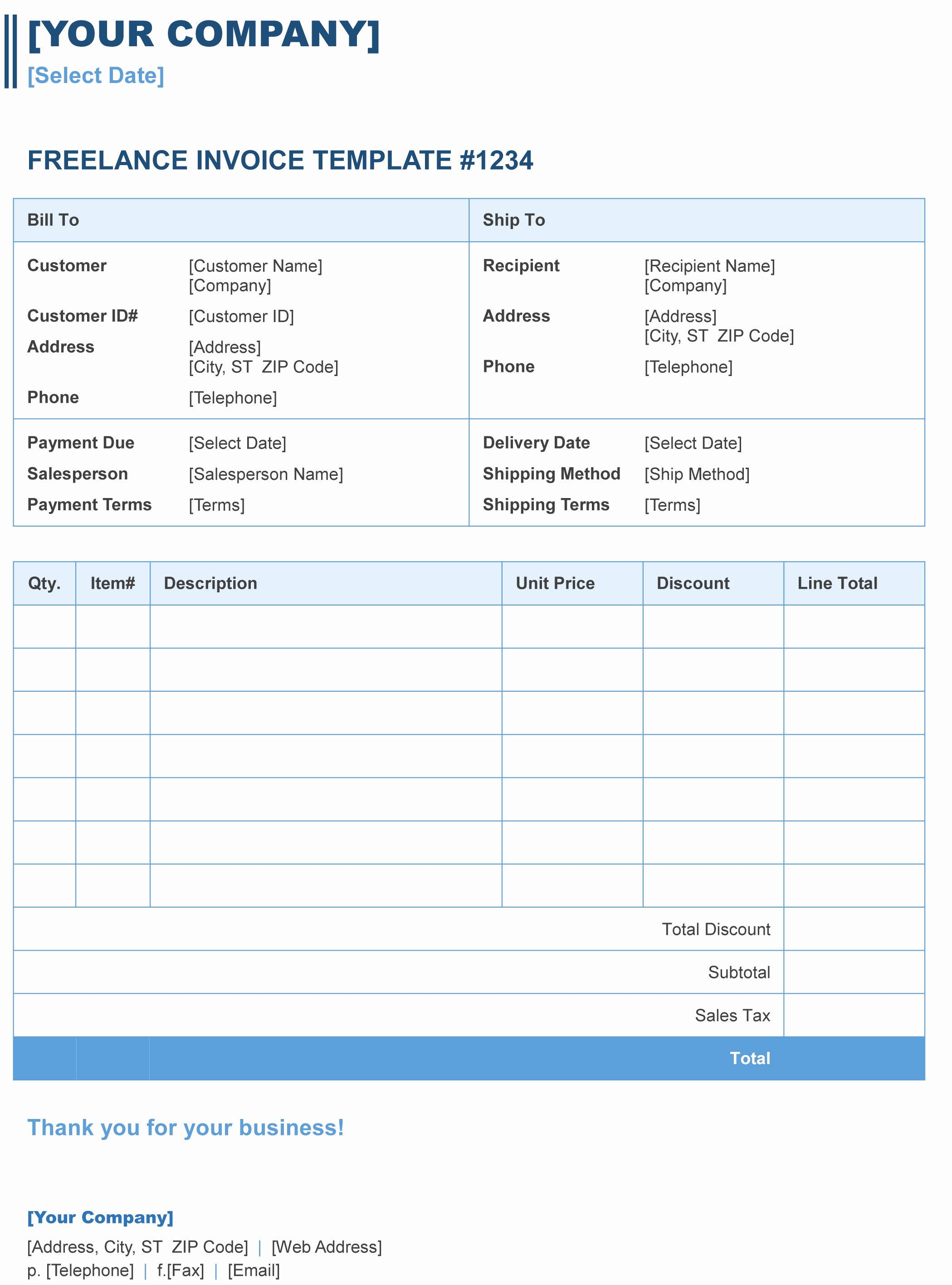 Template For Freelance Invoice Template Excel In Freelance Invoice Template Excel Examples