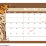 Template For November 2017 Calendar Template Excel Throughout November 2017 Calendar Template Excel Letters