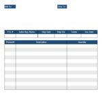 Template For Packing List Template Excel And Packing List Template Excel In Spreadsheet