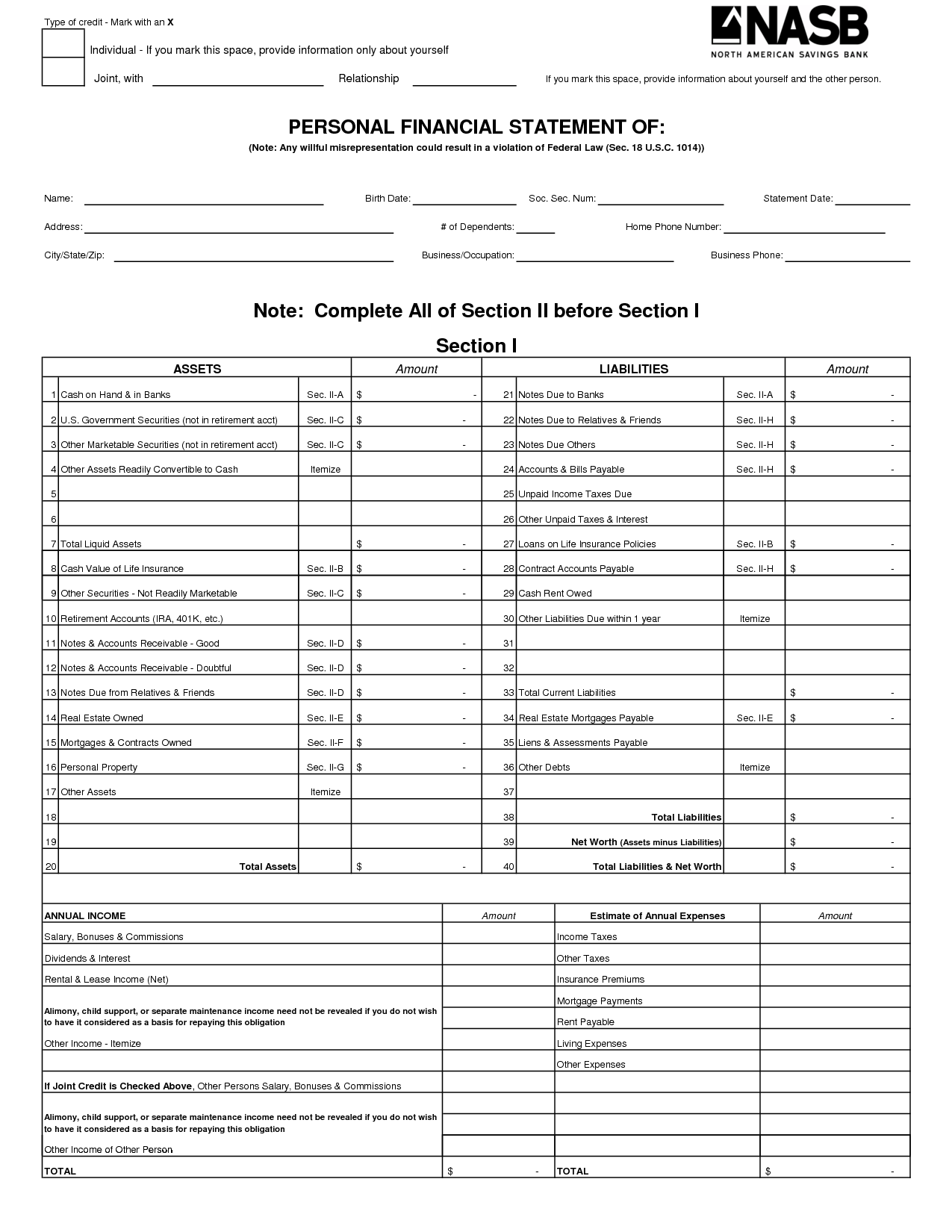 Template For Personal Financial Statement Template Excel With Personal Financial Statement Template Excel Xls