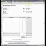 Templates For Construction Invoice Template Excel For Construction Invoice Template Excel Download
