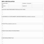 Templates For Employee Performance Evaluation Template Excel With Employee Performance Evaluation Template Excel Sample