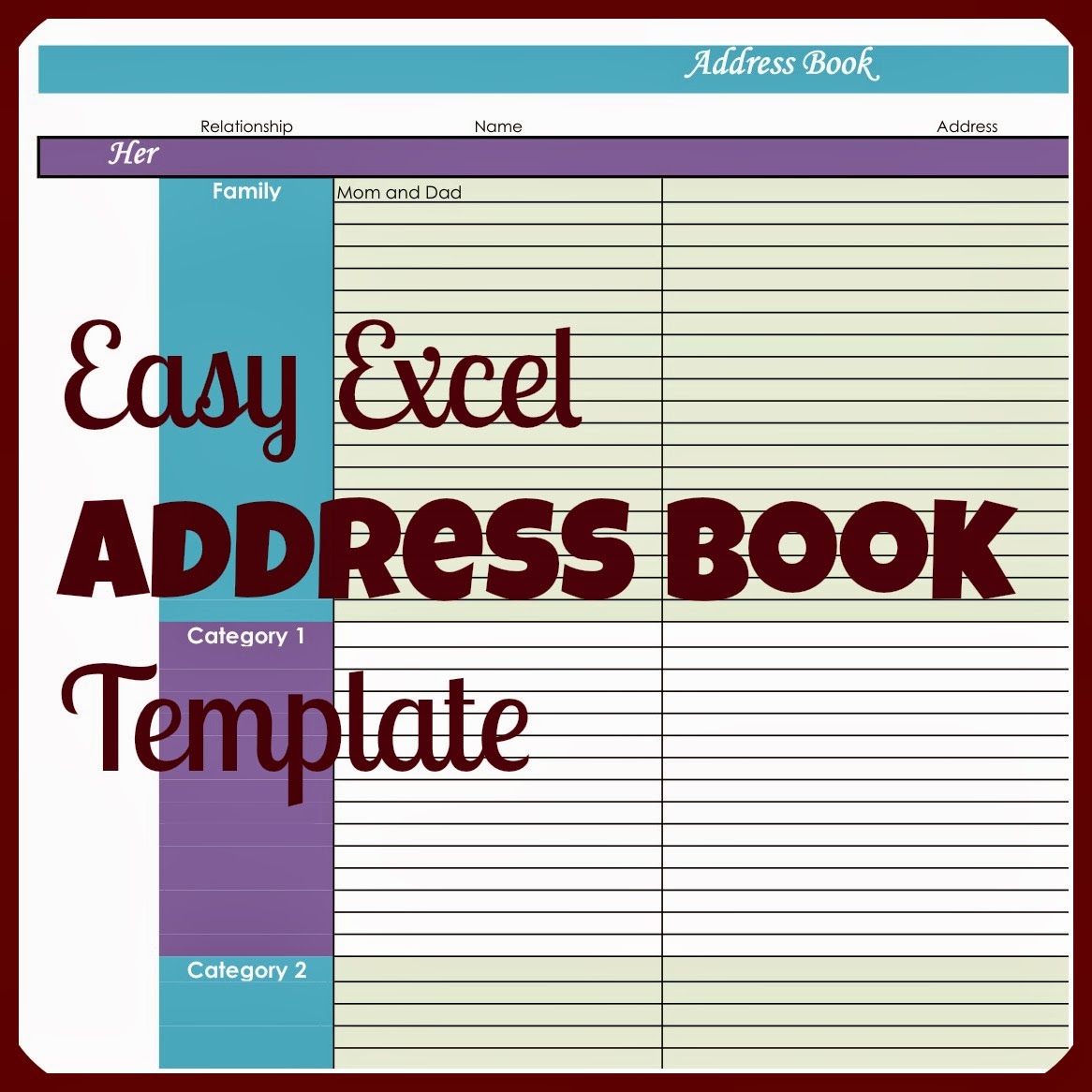 Templates For Excel Address Book Template Throughout Excel Address Book Template Sheet