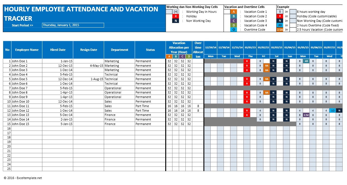 Templates For Excel Spreadsheet For Vacation Tracking With Excel Spreadsheet For Vacation Tracking Templates