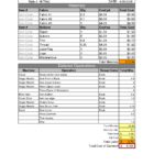 Templates For Spec Sheet Template Excel To Spec Sheet Template Excel In Excel