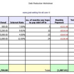 A Free Debt Reduction Worksheet That's Simple And Effective Inside Debt Repayment Spreadsheet