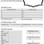A Free, Printable, Monthly Budget Sheet Created For Young Adults Who ... For Monthly Living Expenses Spreadsheet