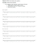 Absolute Value Inequalities Equations Math Absolute Value Equations With Absolute Value Inequalities Worksheet Answers