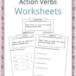 Action Verbs Worksheets Examples Sentences  Definition For Kids Together With To And For Worksheet