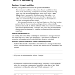 Active Reading Urban Land Use With Regard To Holt Environmental Science Skills Worksheet Active Reading Answer Key