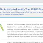 Activity To Identify Your Child's Strengths As Well As Adhd Worksheets For Youth