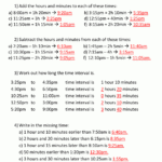 Add And Subtract Time Worksheets For Adding And Subtracting Time Worksheets