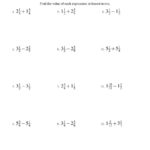 Adding And Subtracting Mixed Fractions A Along With Adding And Subtracting Rational Numbers Worksheet