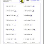 Adding And Subtracting Negative Numbers Worksheets For Addition Of Integers Worksheet