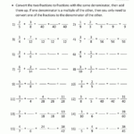 Adding Subtracting Fractions Worksheets In Adding Fractions With Unlike Denominators Worksheets Pdf