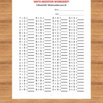 Addition 5 Minute Drill H 10 Math Worksheets With  Etsy Together With Addition Worksheets For Kindergarten Pdf