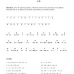 Addition And Subtraction Equations Worksheets Math Simplify Intended For Simplifying Algebraic Expressions Worksheet