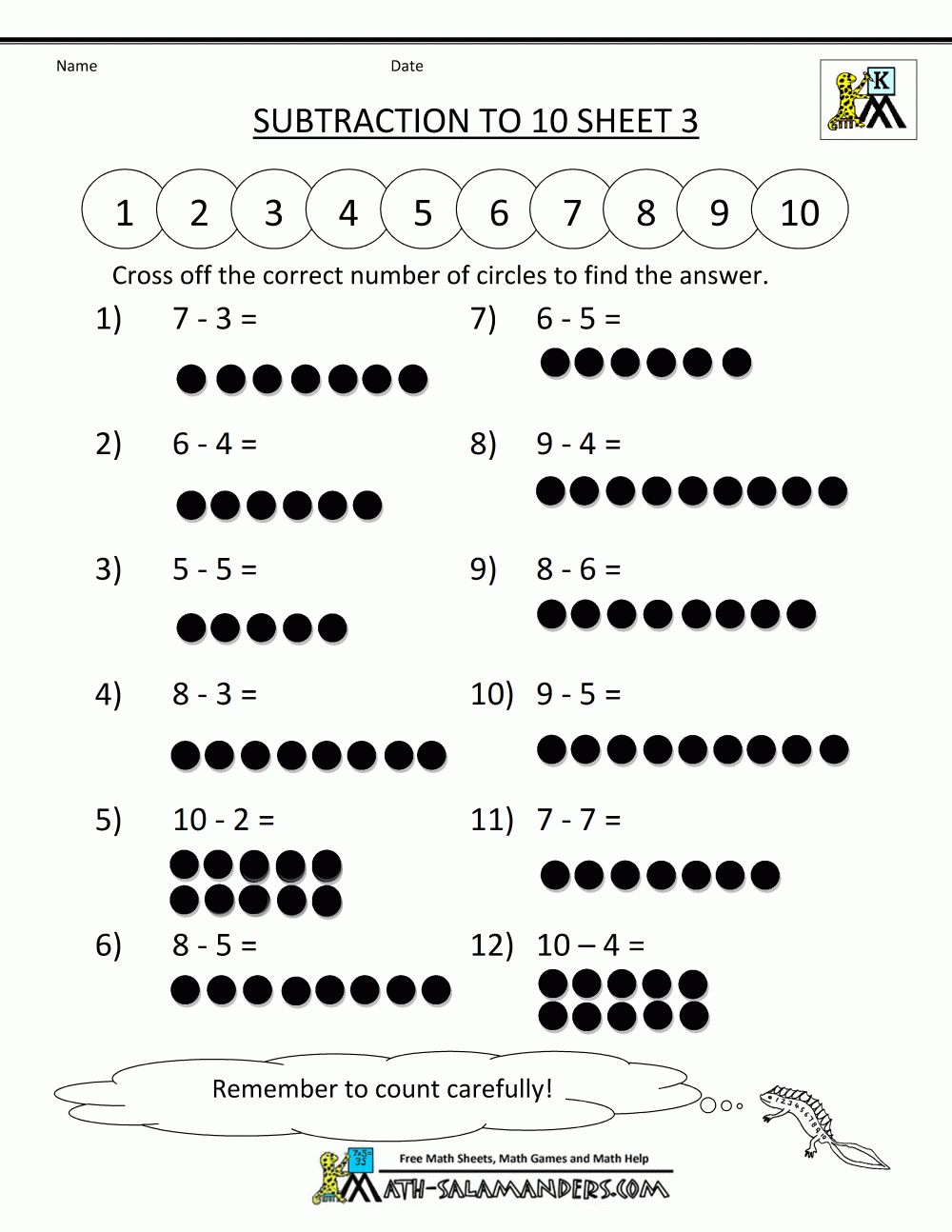 Addition And Subtraction Worksheets For Kindergarten In Free Math Worksheets For Kindergarten Addition And Subtraction