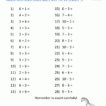 Addition And Subtraction Worksheets For Kindergarten With Kindergarten Math Worksheets Addition