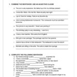 Adjective Clause Worksheet  Free Esl Printable Worksheets Made Regarding Phrases And Clauses Worksheets