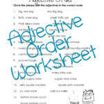 Adjective Order Worksheet Free  Squarehead Teachers Inside Order Of Adjectives Worksheet