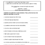Adjectives Worksheets  Regular Adjectives Worksheets Pertaining To Adjectives Worksheets For Grade 4
