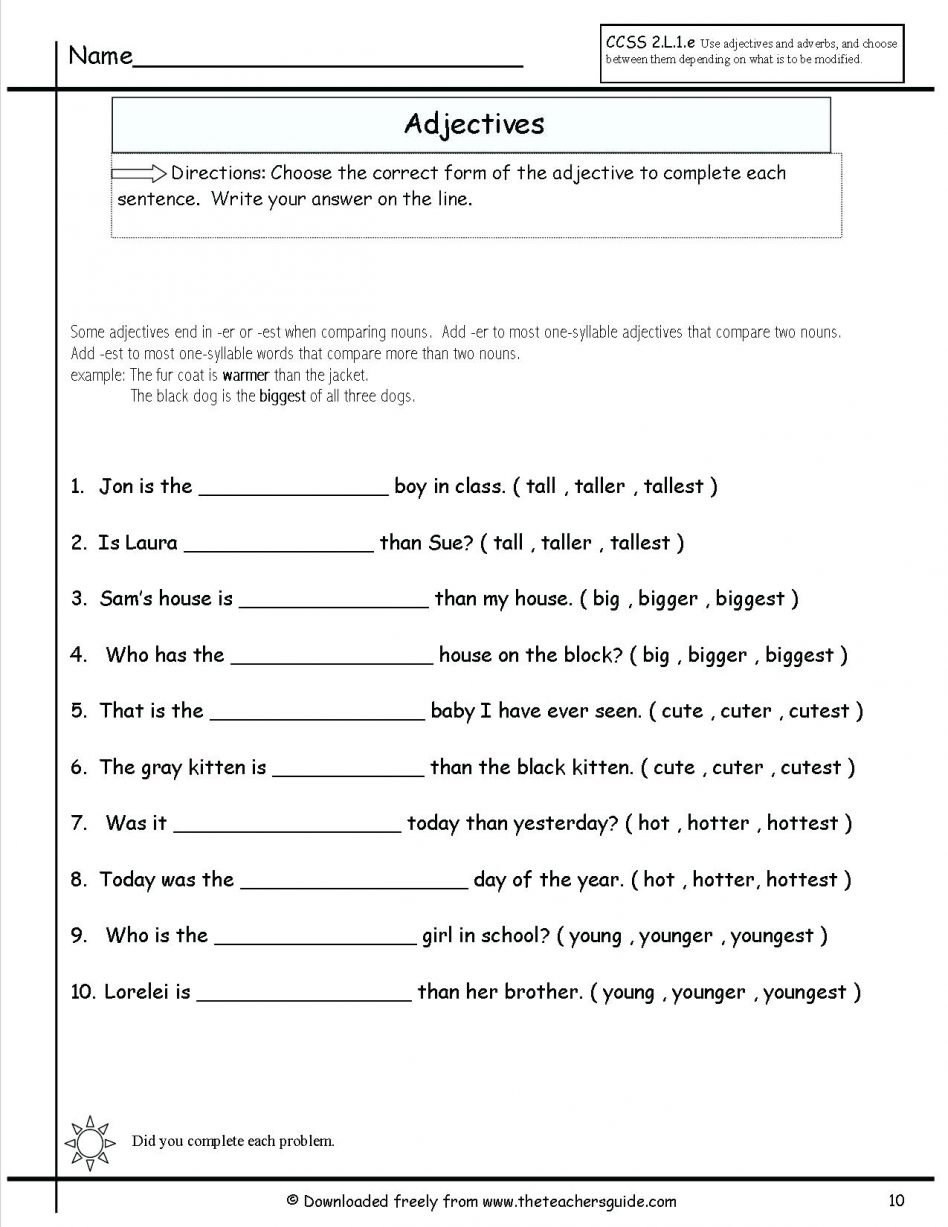 Adverb Worksheets 3Rd Grade For Print  Math Worksheet For Kids Throughout Adverb Worksheets 3Rd Grade