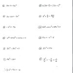 Alg 2 Factoring Math Solving Absolute Value Equations And Regarding Factoring Practice Worksheet