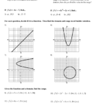 Algebra 1 Functions Domain And Range Review For Domain And Range Worksheet Algebra 1