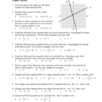 Algebra 1 Name 1A 1B Chapter 5 Review Given The Graph To The Within Linear Equations Review Worksheet