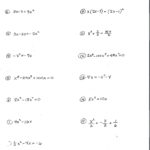 Algebra 1 Quadratic Formula Worksheet Answers Math Worksheet Solving Pertaining To Solving Polynomial Equations By Factoring Worksheet With Answers