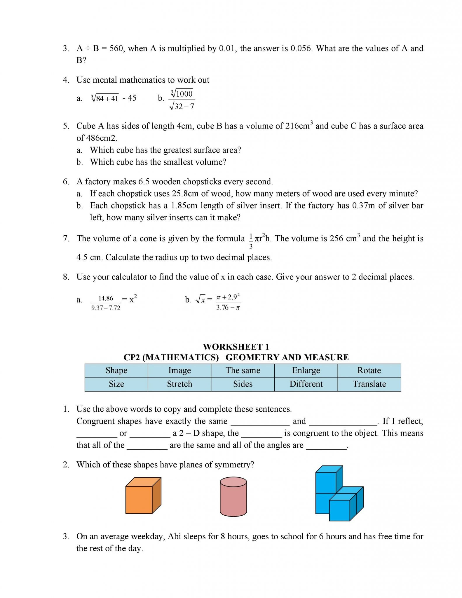 Algebra 1 Worksheet 15 Translating Expressions Answer Key And Algebra 1 Worksheet 1 5 Translating Expressions Answer Key