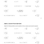Algebra 2 Exponent Practice Worksheet For Exponent Worksheet Answers