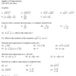 Algebra 2 Msl Review  Justswimfl Regarding Algebra 2 Review Worksheet
