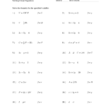 Algebra I  Mr G In Multi Step Equations Worksheet Variables On Both Sides